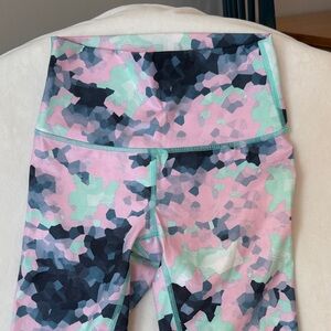 lululemon athletica Pink Mint Camo Leggings